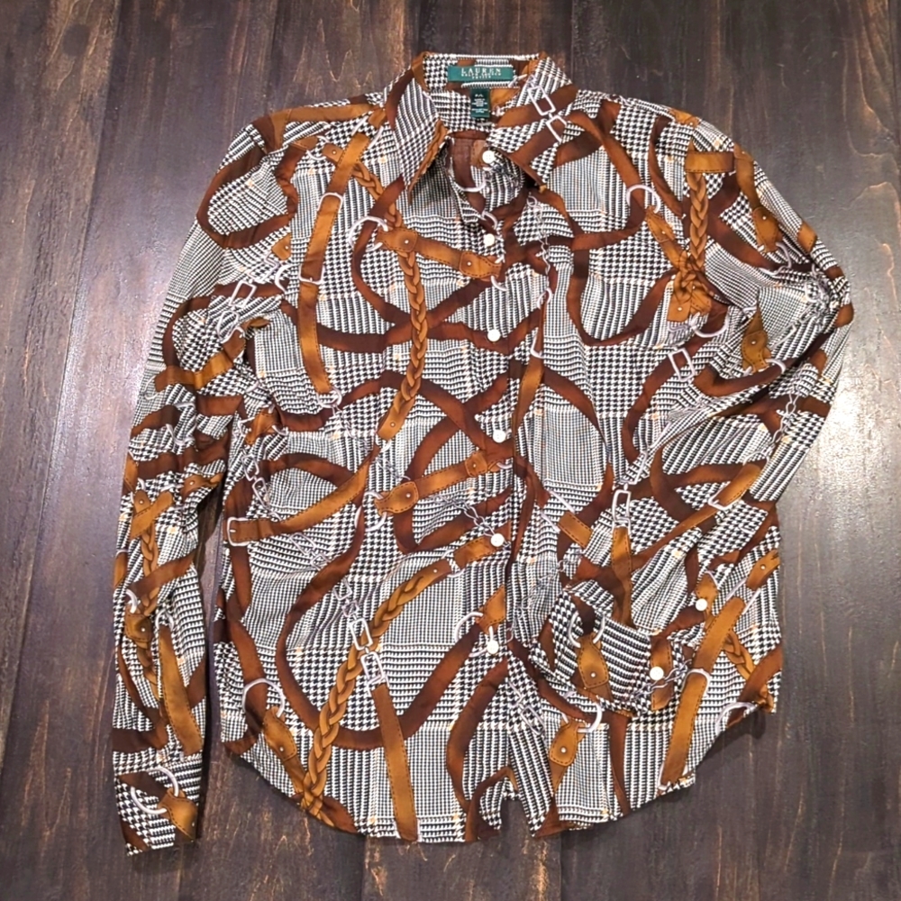 Ralph Lauren equestrian button blouse